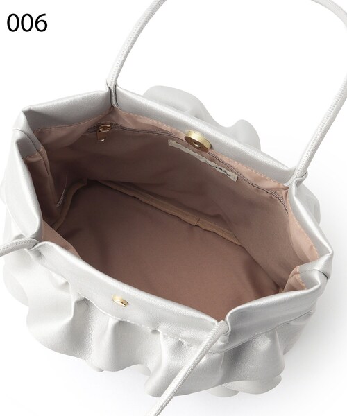 SHOO・LA・RUE（シューラルー）の「◆フリルトートバッグ（トートバッグ・レディース・オフホワイト/シルバー/ブルー・00）」の4枚目の写真