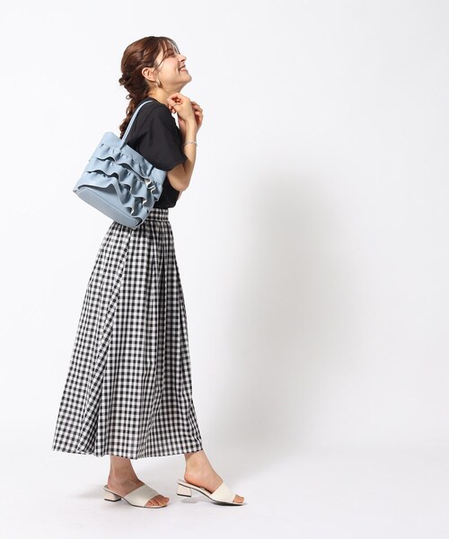 SHOO・LA・RUE（シューラルー）の「◆フリルトートバッグ（トートバッグ・レディース・オフホワイト/シルバー/ブルー・00）」の9枚目の写真