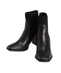 MERCURYDUO | サイドゴアスクエアトゥショートブーツ(ブーツ)