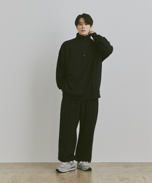 flaner（フラネ）の「Loose half zip sweat / ルーズハーフジップスウェット（スウェット・レディース・ネイビー/ブラック/グレー・MEDIUM/LARGE）」の10枚目の写真