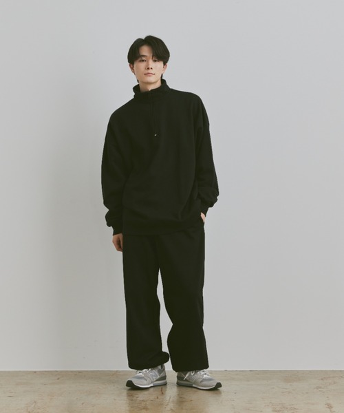 flaner（フラネ）の「Loose half zip sweat / ルーズハーフジップスウェット（スウェット・レディース・ネイビー/ブラック/グレー・MEDIUM/LARGE）」の11枚目の写真