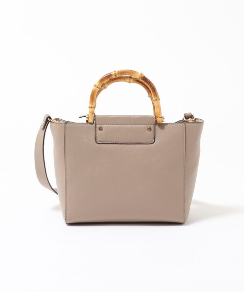 NOLLEY’S（ノーリーズ）の「バンブーレザートートバッグ（ショルダーバッグ・レディース・ブラック/ベージュ・FREE）」の4枚目の写真