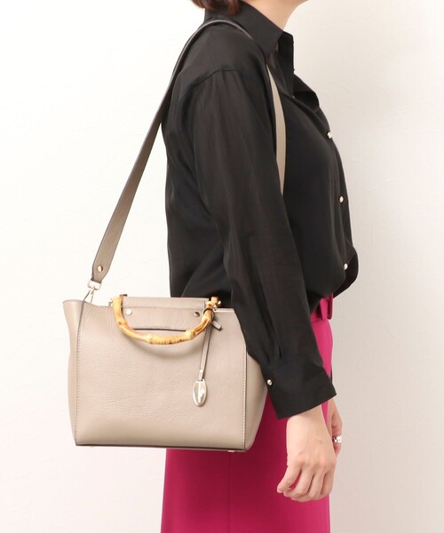 NOLLEY’S（ノーリーズ）の「バンブーレザートートバッグ（ショルダーバッグ・レディース・ブラック/ベージュ・FREE）」の18枚目の写真