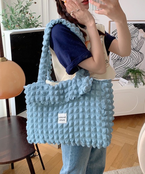 aimoha（アイモハ）の「ポップコーントートバッグ（トートバッグ・レディース・ピンク系その他/ピンク/ブルー系その他/オフホワイト/ブルー/ブラック・FREE）」の4枚目の写真