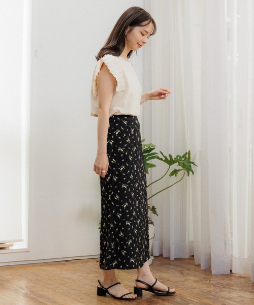 flower（フラワー）の「フローラルスインギングスカート（スカート・レディース・ブラック/ピンク・FREE）」の6枚目の写真