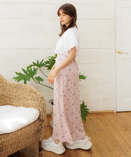 flower（フラワー）の「フローラルスインギングスカート（スカート・レディース・ブラック/ピンク・FREE）」の10枚目の写真