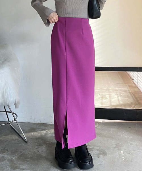 GeeRA(ジーラ)の「【新色追加】すっきり見え!ストレッチタイトロングスカート(スカート・レディース・ピンク/アイボリー/杢グレー/ブラック/モカ・X-LARGE/SMALL/MEDIUM/LARGE)」の5枚目の写真