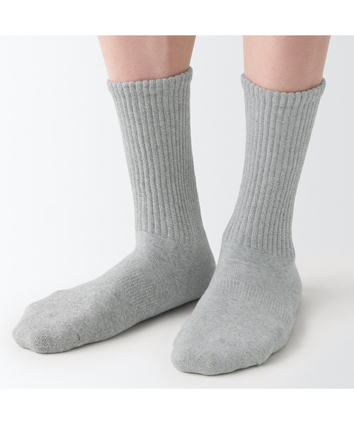 無印良品（ムジルシリョウヒン）の「足なり直角　パイル編み　厚手靴下（無地／紳士）（ソックス/靴下・メンズ・シルバーグレー/ブルー系1/ホワイト/ライトグレー系/ネイビー/ブラック/ダークブラウン系・27-29cm/25-27CM）」の11枚目の写真