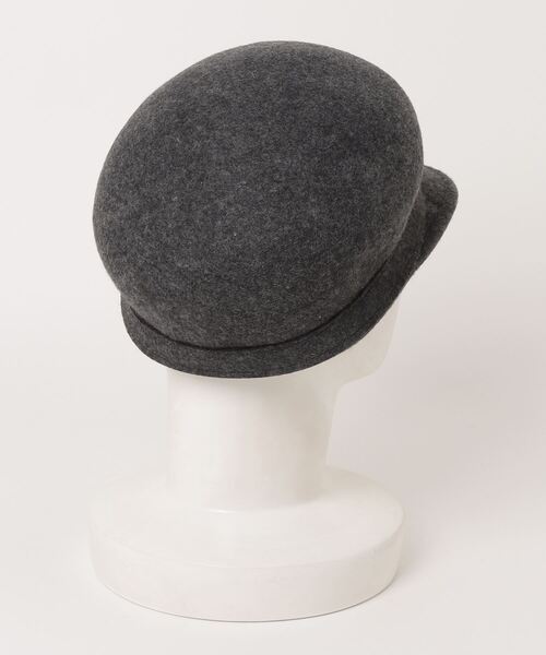 COMMON WARE（コモンウェアー）の「ST:PB/WOOL RIBON CAS　ウールリボンキャスケット（キャスケット・レディース・チャコールグレー/ブラウン/ネイビー・FREE）」の4枚目の写真