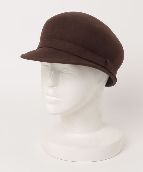 COMMON WARE（コモンウェアー）の「ST:PB/WOOL RIBON CAS　ウールリボンキャスケット（キャスケット・レディース・チャコールグレー/ブラウン/ネイビー・FREE）」の6枚目の写真