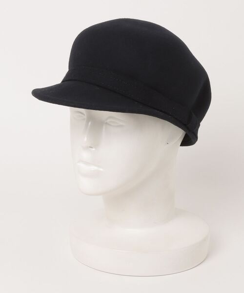 COMMON WARE（コモンウェアー）の「ST:PB/WOOL RIBON CAS　ウールリボンキャスケット（キャスケット・レディース・チャコールグレー/ブラウン/ネイビー・FREE）」の8枚目の写真