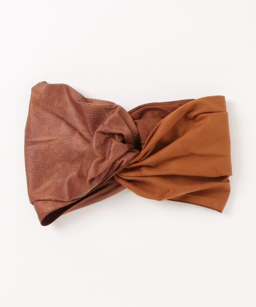 チャイハネ（チャイハネ）の「【チャイハネ】クシュレザヘアバンド（ヘアバンド・レディース・ブラック/ブラウン/カーキ/グレー/ホワイト・FREE）」の5枚目の写真