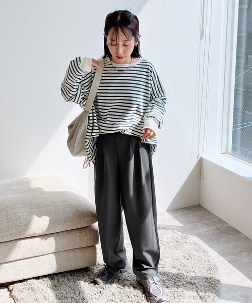セール】【オン・オフ問わず着れる！】ワイドカーブパンツ