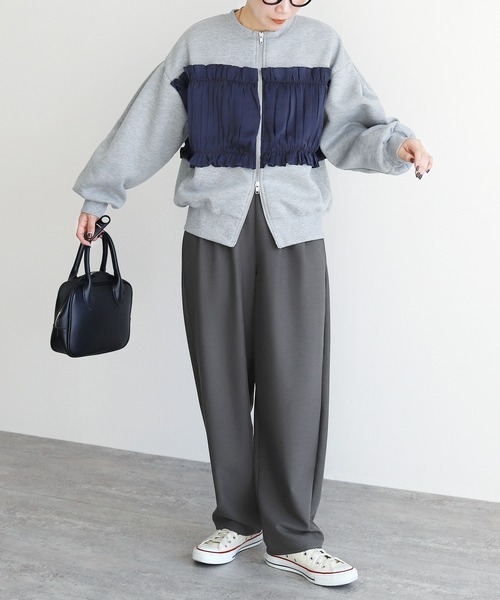 セール】【オン・オフ問わず着れる！】ワイドカーブパンツ（スラックス