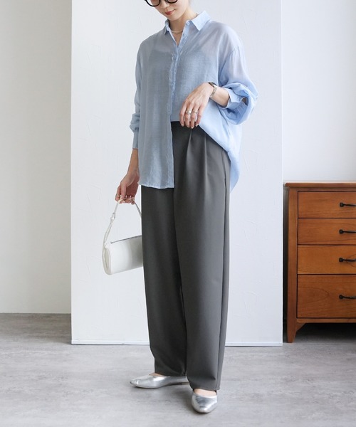 お値下げ中 reca ベスト×カーブパンツ S-M / M 美品カーボングレー reca 【2点セット】『自宅で洗える』Vネックベスト×カーブパンツ