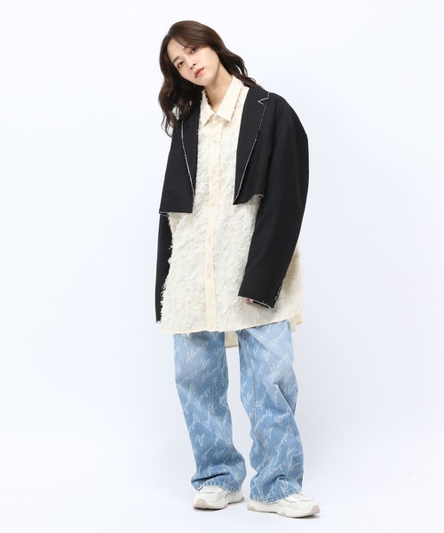 Anui(アニュイ)の「【UNISEX】ロゴブリーチデニム(デニムパンツ・レディース・ブラック/ブルー・S/M/L)」の21枚目の写真