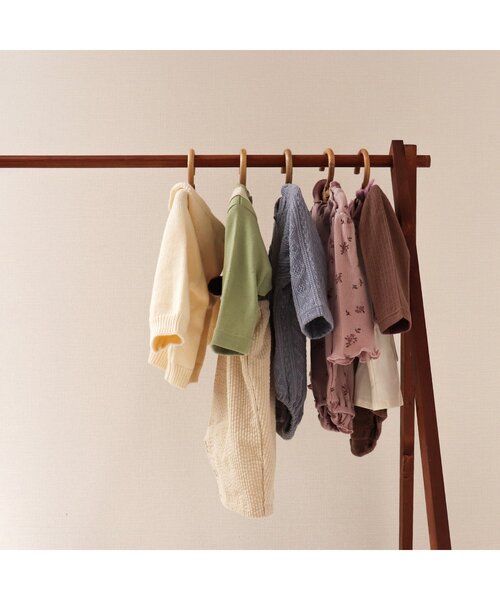 apres les cours（アプレレクール）の「サスペンダー付きワッフルパンツ（その他ベビーウェア・キッズ・ブルー/ブラウン/アイボリー・70/80）」の7枚目の写真