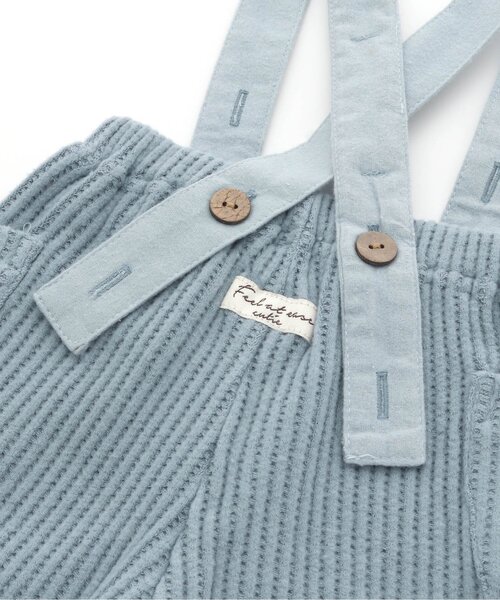 apres les cours（アプレレクール）の「サスペンダー付きワッフルパンツ（その他ベビーウェア・キッズ・ブルー/ブラウン/アイボリー・70/80）」の20枚目の写真