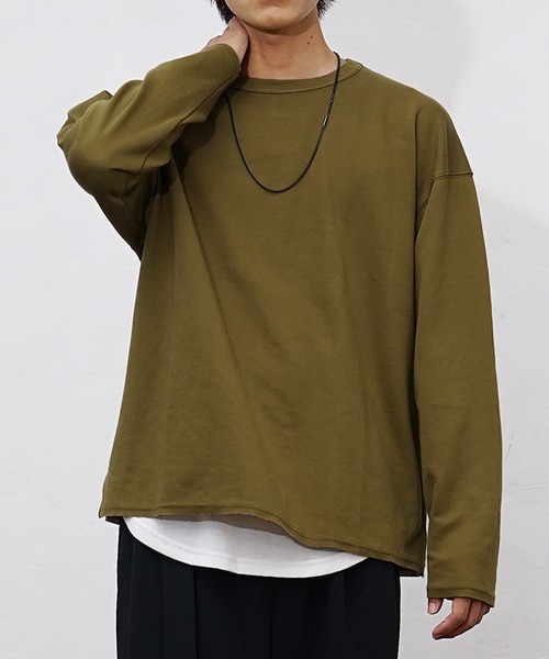 MinoriTY（マイノリティ）の「【MinoriTY】ダブルフェイス袖リバーシブルロンT 長袖Tシャツ オーバーサイズ ルーズフィット ビッグシルエット メンズ 秋服（Tシャツ/カットソー・メンズ・マスタード/グレー/ブラック・L/M）」の15枚目の写真