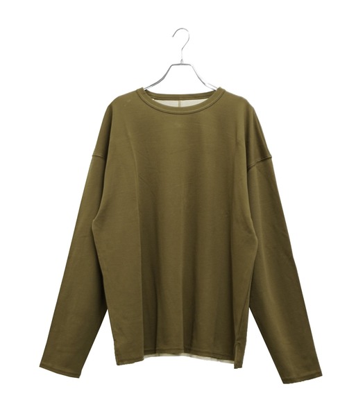MinoriTY（マイノリティ）の「【MinoriTY】ダブルフェイス袖リバーシブルロンT 長袖Tシャツ オーバーサイズ ルーズフィット ビッグシルエット メンズ 秋服（Tシャツ/カットソー・メンズ・マスタード/グレー/ブラック・L/M）」の13枚目の写真