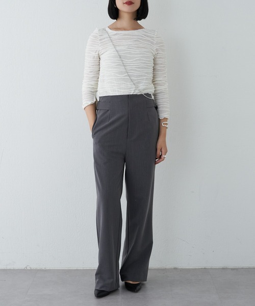 SHENERY（シーナリー）の「サイドベルトパンツ（その他パンツ・レディース・ブラック/グレー・36/38）」の11枚目の写真