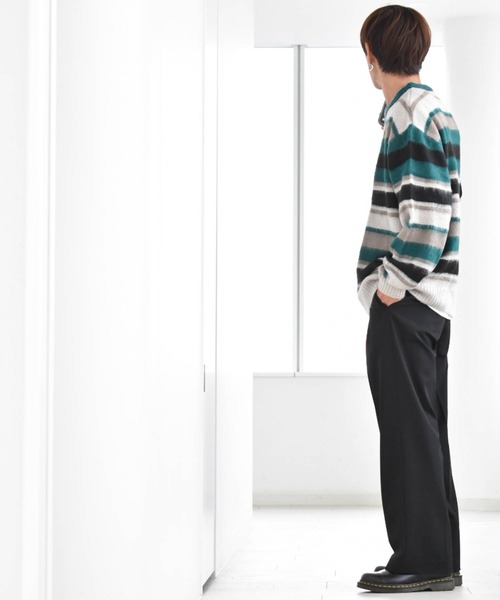 【セール】シャギー加工マルチボーダークルーネックニット（ニット/セーター）｜Ritzy（リッツィー）