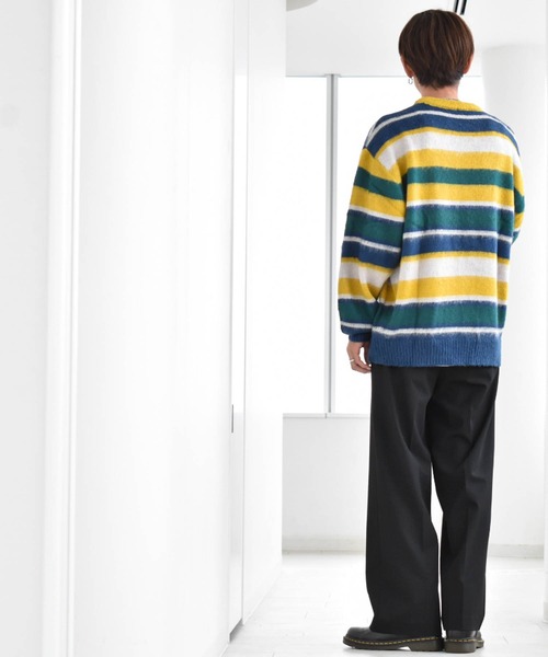 【セール】シャギー加工マルチボーダークルーネックニット（ニット/セーター）｜Ritzy（リッツィー）