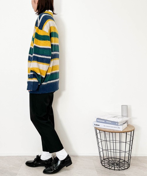 【セール】シャギー加工マルチボーダークルーネックニット（ニット/セーター）｜Ritzy（リッツィー）