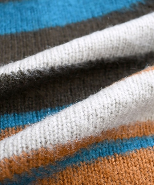 【セール】シャギー加工マルチボーダークルーネックニット（ニット/セーター）｜Ritzy（リッツィー）