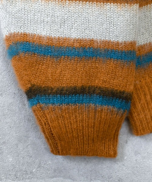 【セール】シャギー加工マルチボーダークルーネックニット（ニット/セーター）｜Ritzy（リッツィー）