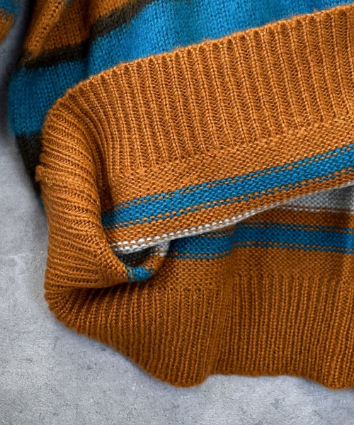 【セール】シャギー加工マルチボーダークルーネックニット（ニット/セーター）｜Ritzy（リッツィー）