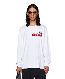 メンズ Tシャツ ロゴ パフプリント 長そで