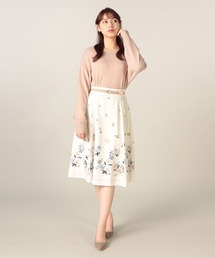 LAISSE PASSE | パネルフラワープリントスカート(スカート)