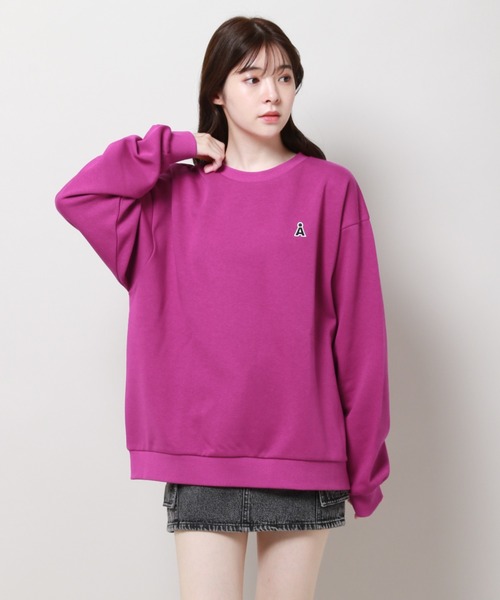 ALAND（エーランド）の「【UNISEX】ALAND／キモウワッペン CNスウェット　2980013（スウェット・レディース・ホワイト/ピンク/ブラック・MEDIUM/LARGE）」の3枚目の写真