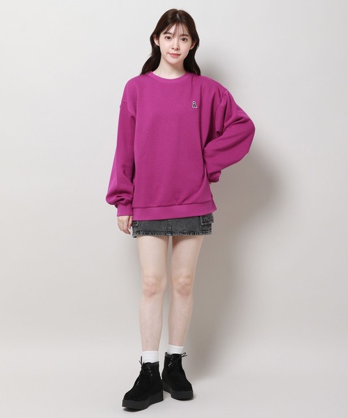 ALAND（エーランド）の「【UNISEX】ALAND／キモウワッペン CNスウェット　2980013（スウェット・レディース・ホワイト/ピンク/ブラック・MEDIUM/LARGE）」の7枚目の写真