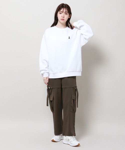 ALAND（エーランド）の「【UNISEX】ALAND／キモウワッペン CNスウェット　2980013（スウェット・レディース・ホワイト/ピンク/ブラック・MEDIUM/LARGE）」の11枚目の写真