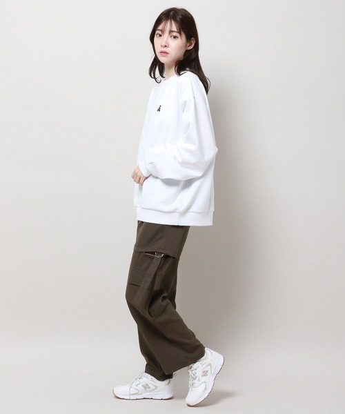 ALAND（エーランド）の「【UNISEX】ALAND／キモウワッペン CNスウェット　2980013（スウェット・レディース・ホワイト/ピンク/ブラック・MEDIUM/LARGE）」の12枚目の写真