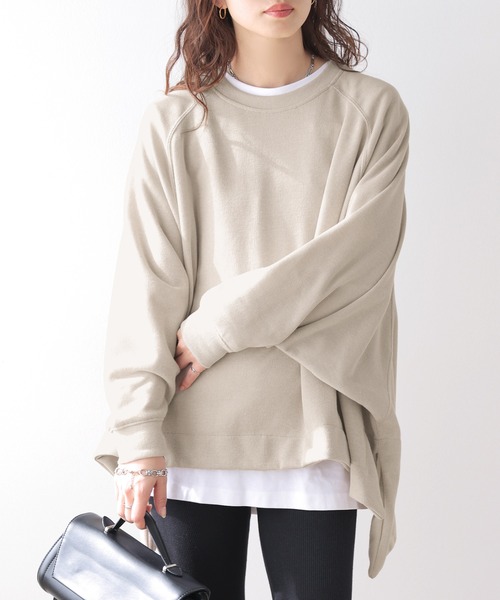 SUGAR BISKET（シュガービスケット）の「ドルマンスリーブカットソー（Tシャツ/カットソー・レディース・チャコール/ベージュ/ブラック/ブラウン・フリー）」の13枚目の写真