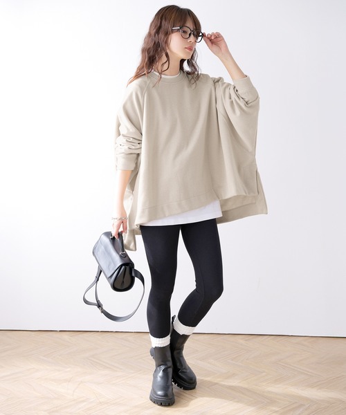SUGAR BISKET（シュガービスケット）の「ドルマンスリーブカットソー（Tシャツ/カットソー・レディース・チャコール/ベージュ/ブラック/ブラウン・フリー）」の14枚目の写真