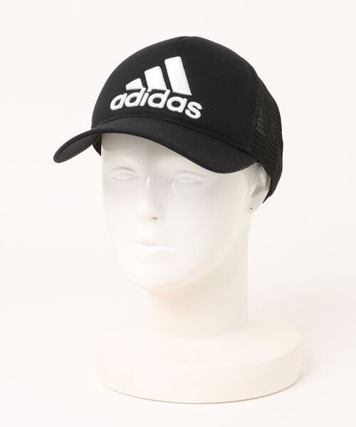 adidas(アディダス)の「《adidas》トラッカーキャップ(キャップ・メンズ・ブラック×ブラック/ネイビー×ホワイト/ブラック×ホワイト/ブラック・L/S/M/XS)」の1枚目の写真