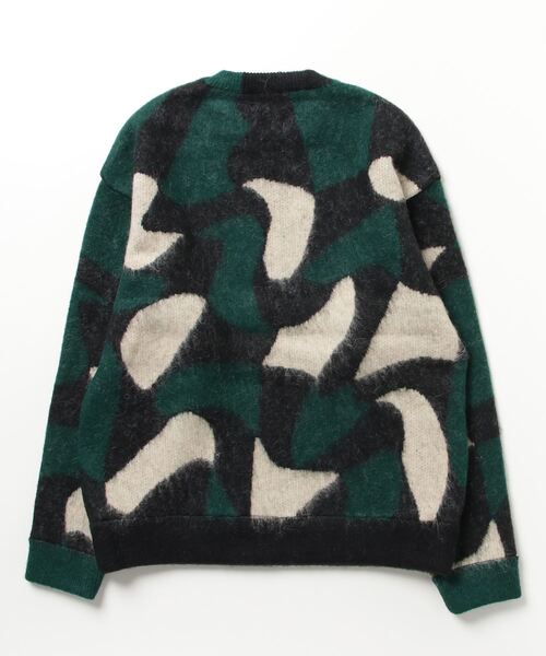 TAUPE(トープ)の「TAUPE/トープ/WAVY JQ CREW NECK KNIT(ニット/セーター・メンズ・ブラウン/ブラック・2/1)」の3枚目の写真