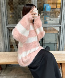 ボーダーシャギーニット/【WEB/EC限定商品】