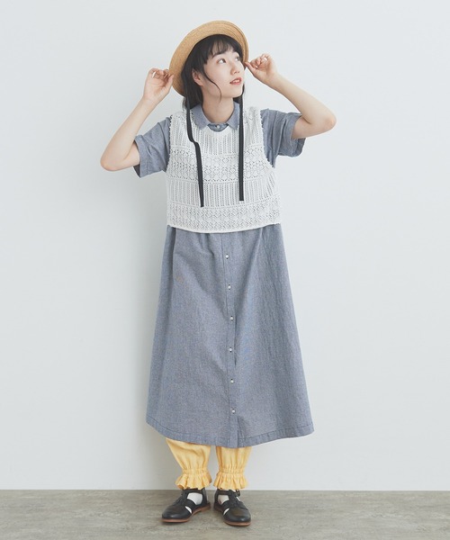 bulle de savon（ビュルデサボン）の「60sフレンチリネン 角衿