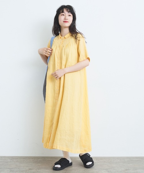bulle de savonフレンチリネン セーラーカラーワンピース bulle de savon（ビュルデサボン）の「60s フレンチリネン