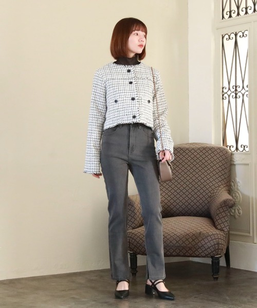 archives（アルシーヴ）の「タイトテーパードデニム（デニムパンツ・レディース・ブラック/グレー/ブルー・SMALL/MEDIUM）」の10枚目の写真