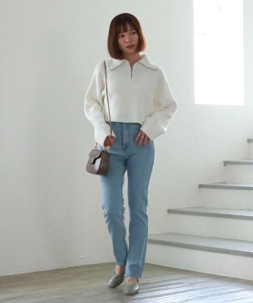 archives（アルシーヴ）の「タイトテーパードデニム（デニムパンツ・レディース・ブラック/グレー/ブルー・SMALL/MEDIUM）」の19枚目の写真