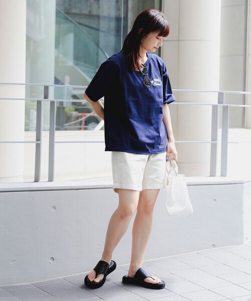 B:MING by BEAMS(ビーミングバイビームス)の「B:MING by BEAMS / ロゴ刺繍 Tシャツ(Tシャツ/カットソー・レディース・オリーブ/オフホワイト/パープル/ネイビー・ONE SIZE)」の5枚目の写真