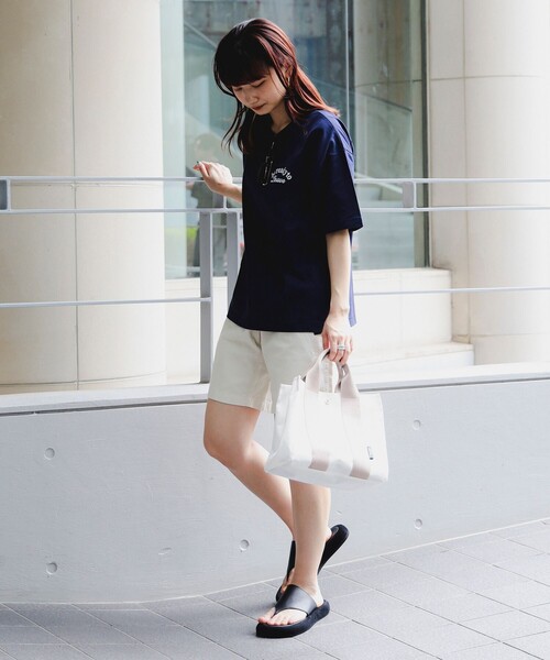 B:MING by BEAMS(ビーミングバイビームス)の「B:MING by BEAMS / ロゴ刺繍 Tシャツ(Tシャツ/カットソー・レディース・オリーブ/オフホワイト/パープル/ネイビー・ONE SIZE)」の7枚目の写真