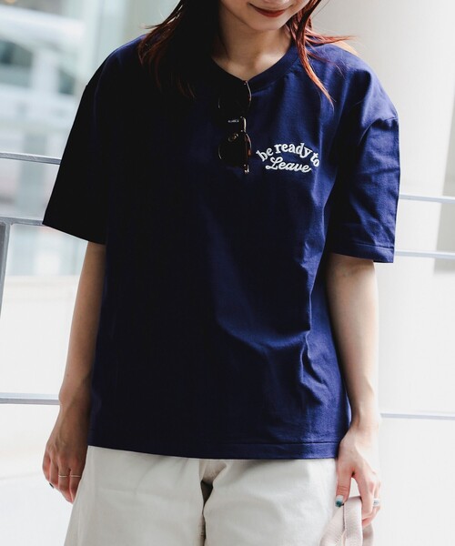 B:MING by BEAMS(ビーミングバイビームス)の「B:MING by BEAMS / ロゴ刺繍 Tシャツ(Tシャツ/カットソー・レディース・オリーブ/オフホワイト/パープル/ネイビー・ONE SIZE)」の8枚目の写真