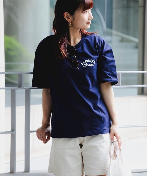 B:MING by BEAMS(ビーミングバイビームス)の「B:MING by BEAMS / ロゴ刺繍 Tシャツ(Tシャツ/カットソー・レディース・オリーブ/オフホワイト/パープル/ネイビー・ONE SIZE)」の9枚目の写真